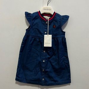 Gucci Denim Dress For Toddler Girl